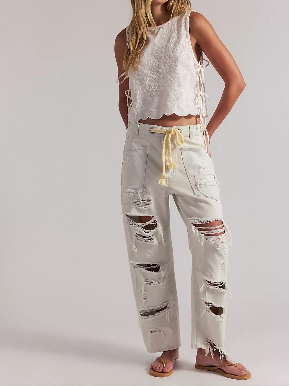 Free People We The Free Moxie Pull-On Barrel Jeans